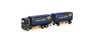 Herpa 320160 - H0 - Renault Pritschen-Hängerzug AE ASG